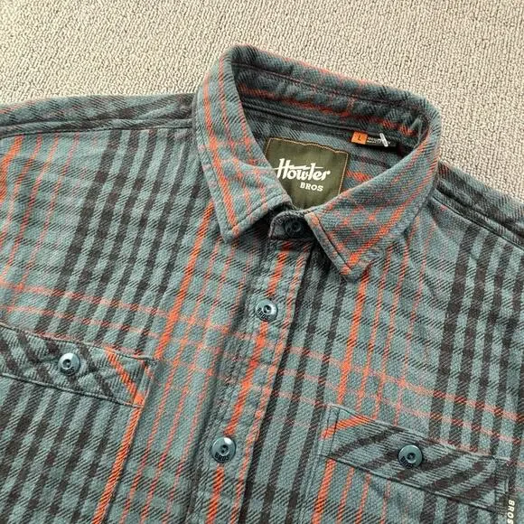 Howler Bros Shirt Adult Large Plaid Button Up Long Sleeve Flannel Casual Men's - Picture 8 of 14